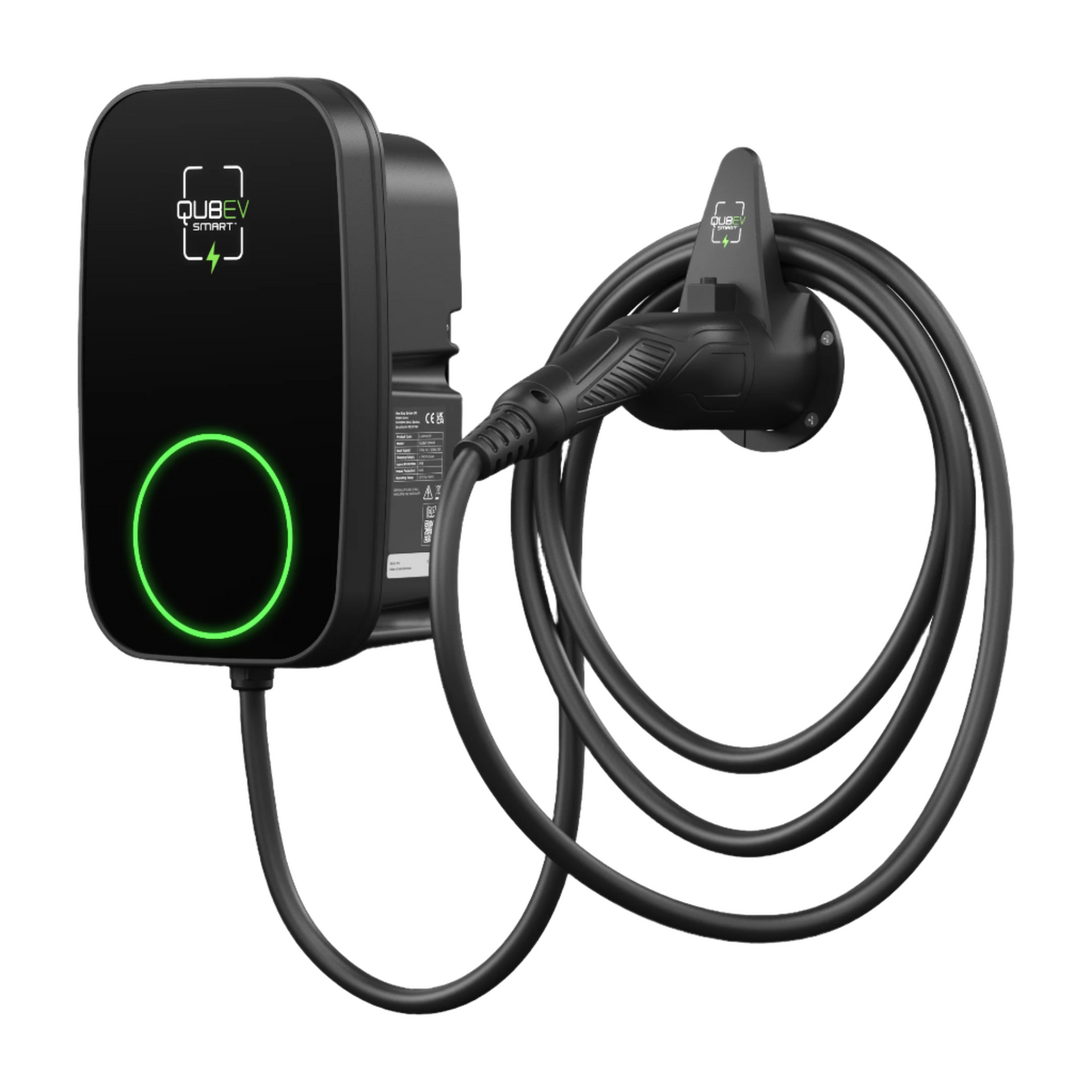 QUBEV Smart | 7.4kW (1 Phase) | 5M Tethered | EV Charger with Standard Installation