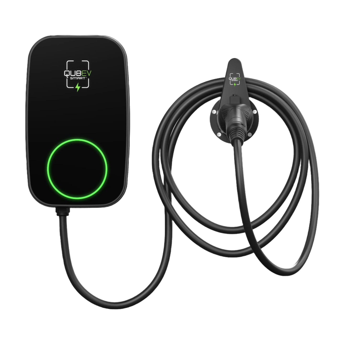 QUBEV Smart | 7.4kW (1 Phase) | 5M Tethered | EV Charger with Standard Installation