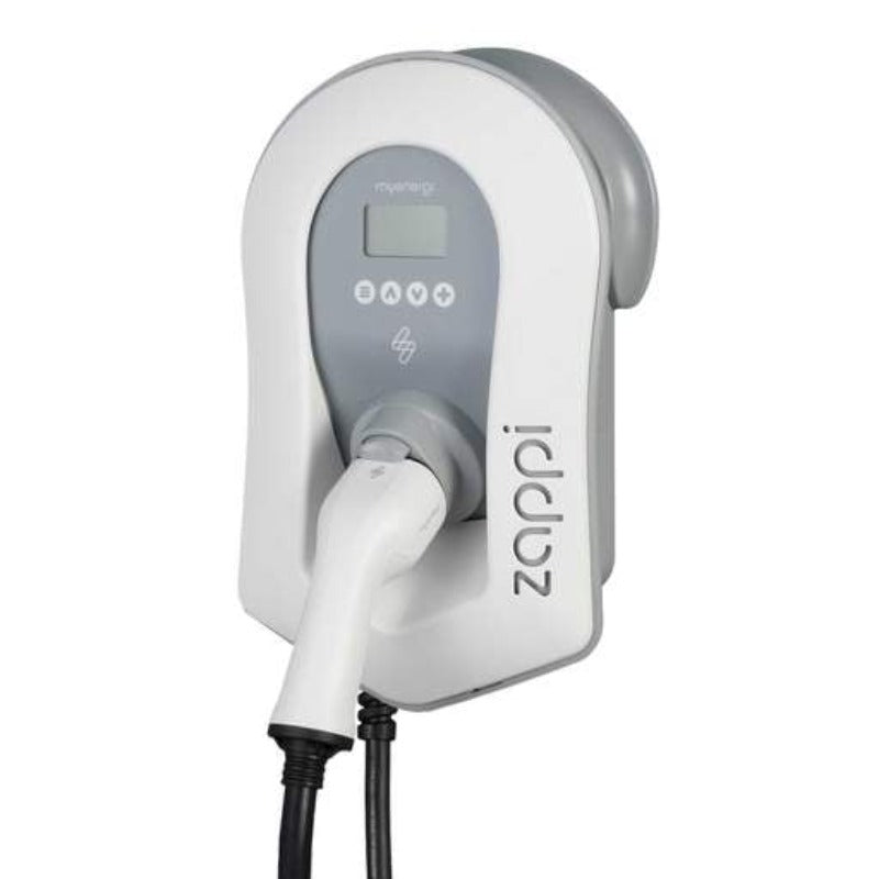 ZAPPI-2H22TW-G 22KW Tethered White EV Charger with 6.5m cable