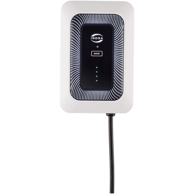 INDRA SMART LUX™ 7.4kW Tethered EV Charger - Indra White with 10m cable